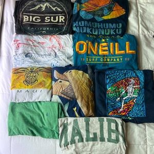 BEACH GRAPHIC TEE BUNDLE- 9 in total